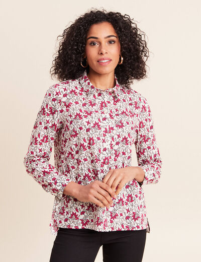 Blouse médicale blanche manches longues réglables SARAH pas cher