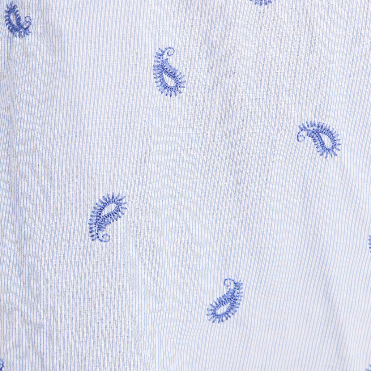 Blouse ample manches longues fluide bleu femme