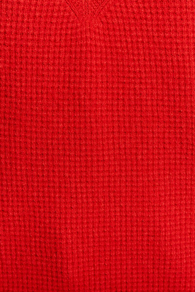 Pull manches longues rouge femme