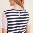 T-shirt manches courtes bleu foncé femme