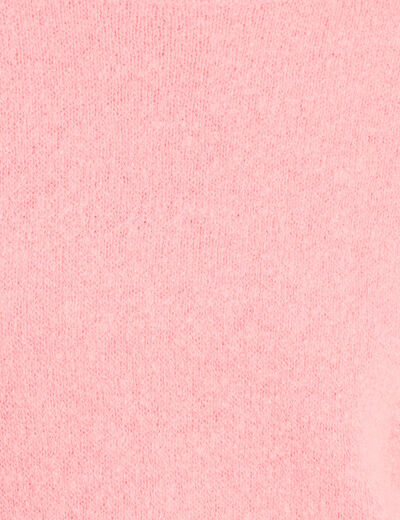 Pull manches coudes rose femme