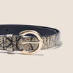 Ceinture fine ajustée beige femme