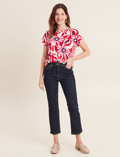 T-shirt manches courtes rouge femme