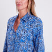 Chemise manches longues bleu femme