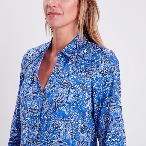 chemise manches longues bleu femme Chemise manches longues bleu femme