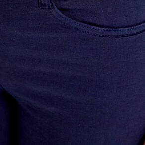 pantacourt droit taille standard bleu marine femme Pantacourt droit taille standard bleu marine femme