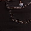 Jean ajust&eacute; taille haute longue noir femme