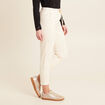 Pantalon jogging velours ivoire femme