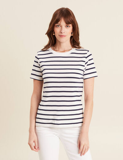 T-shirt manches courtes blanc femme