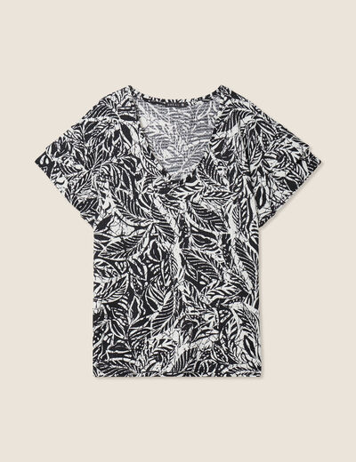 T-shirt manches courtes noir femme