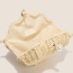 Sac bandouli&egrave;re doubl&eacute; ecru femme
