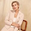 Veste tailleur courte sable femme