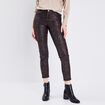 Pantalon ajusté réversible noir femme