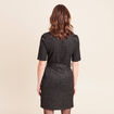 Robe &agrave; paillettes avec ceinture int&eacute;gr&eacute;e noir femme