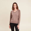 Pull manches longues couleur cuivre femme