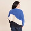Pull col rond manches longues ecru femme