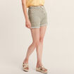 Short droit taille élastiquée vert clair femme