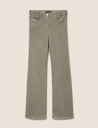 Jean magique L'Unique coupe bootcut vert kaki femme