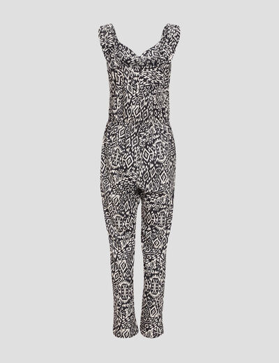 Combinaison pantalon droite noir femme