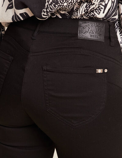 Pantalon léger bootcut taille basculée noir femme