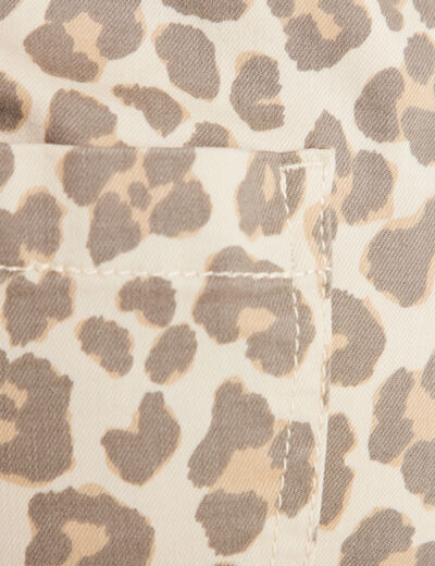 Pantalon paperbag 7/8ème blanc femme