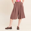 Jupe culotte marron femme