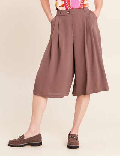 Jupe culotte marron femme
