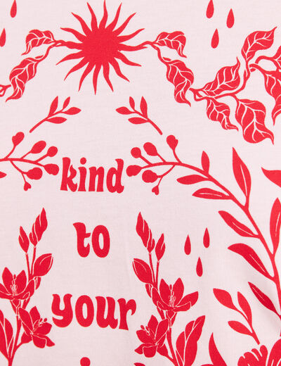 T-shirt manches courtes rose femme