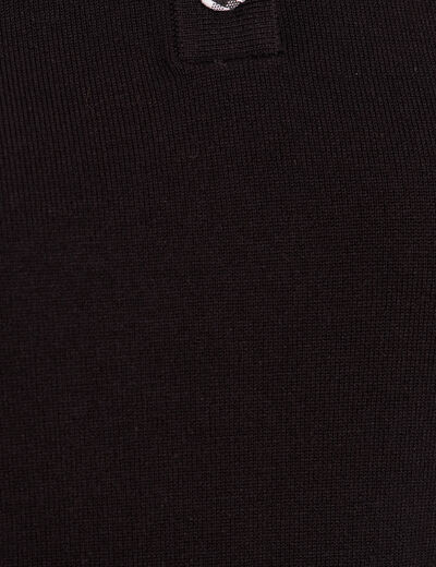 Polo noir femme