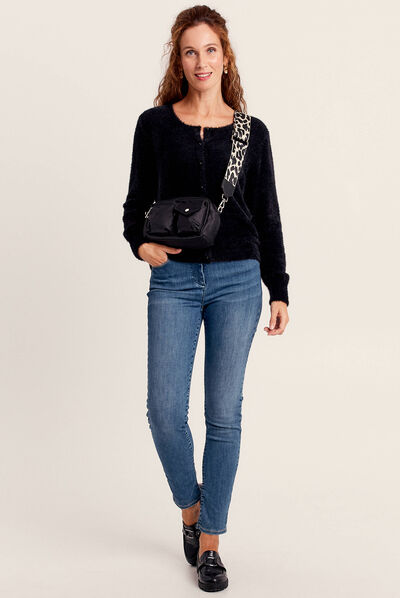 Gilet manches longues noir femme