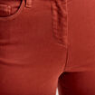 Jean magique ajusté taille standard marron cognac femme