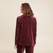 Veste tailleur velours bordeaux femme