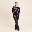 Pull col bateau manches longues noir femme