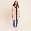 Trench doubl&eacute; satin&eacute; beige femme