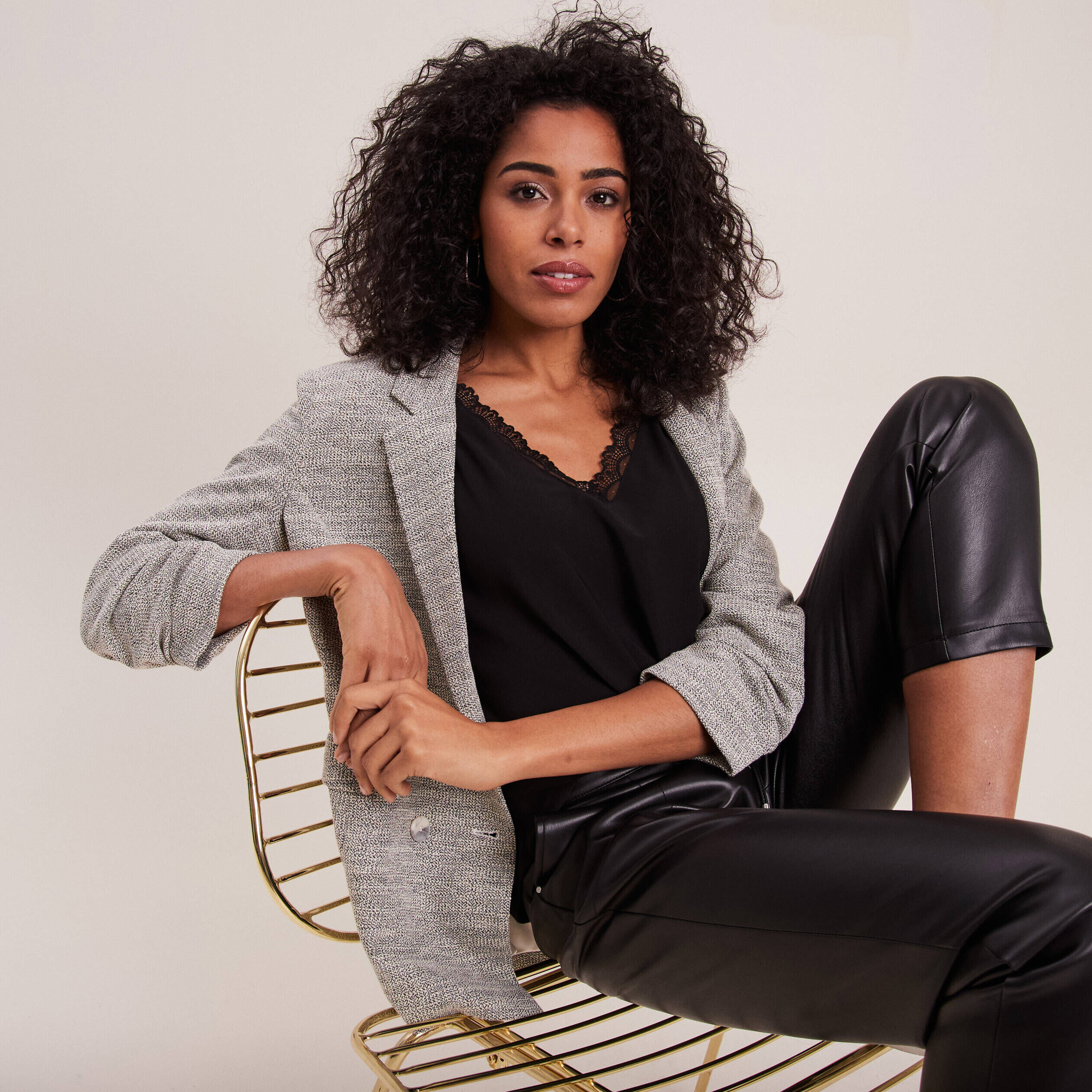 Veste gris clair femme clearance