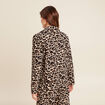 Veste droite boutonnée creme femme