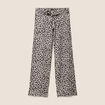 Pantalon large taille standard sable femme
