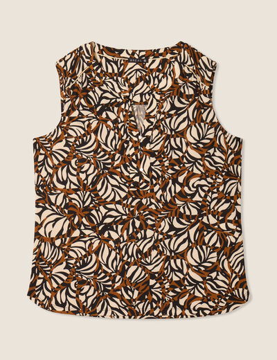 Débardeur sans manches marron femme