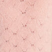 Pull ajour&eacute; col rond vieux rose femme