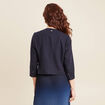 Veste cintrée bleu foncé femme