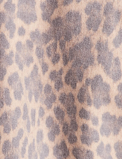 Gilet imprim&eacute; sans manches marron femme