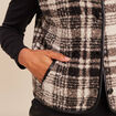 Gilet sans manches en bouclette noir femme