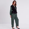 Pantalon flou vert pastel femme