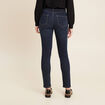 Jean ajusté taille basculée denim brut femme
