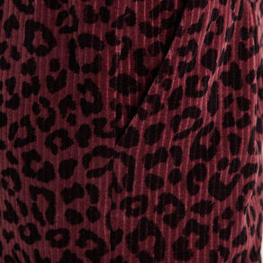 Pantalon large velours marron foncé femme