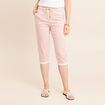 Pantacourt coupe mom large rose femme