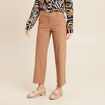 Pantalon large 7/8ème marron femme