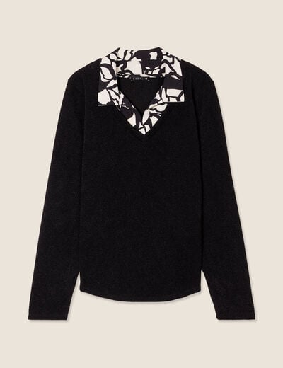 T-shirt manches longues noir femme