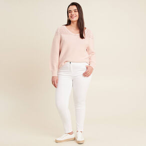 pull confectionne en france vieux rose femme Pull confectionné en France vieux rose femme