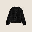 Veste droite boutonn&eacute;e noir femme